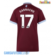 Camisa de time de futebol Aston Villa Alejandro Garnacho #17 Replicas 1º Equipamento Feminina 2026-27 Manga Curta